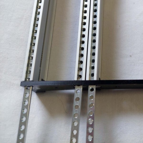 Rails with threaded strips