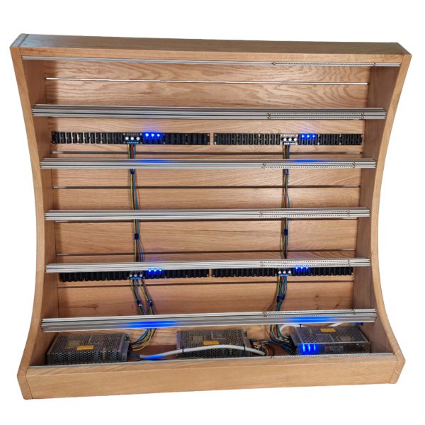 18u Marizilla eurorack case. Oak