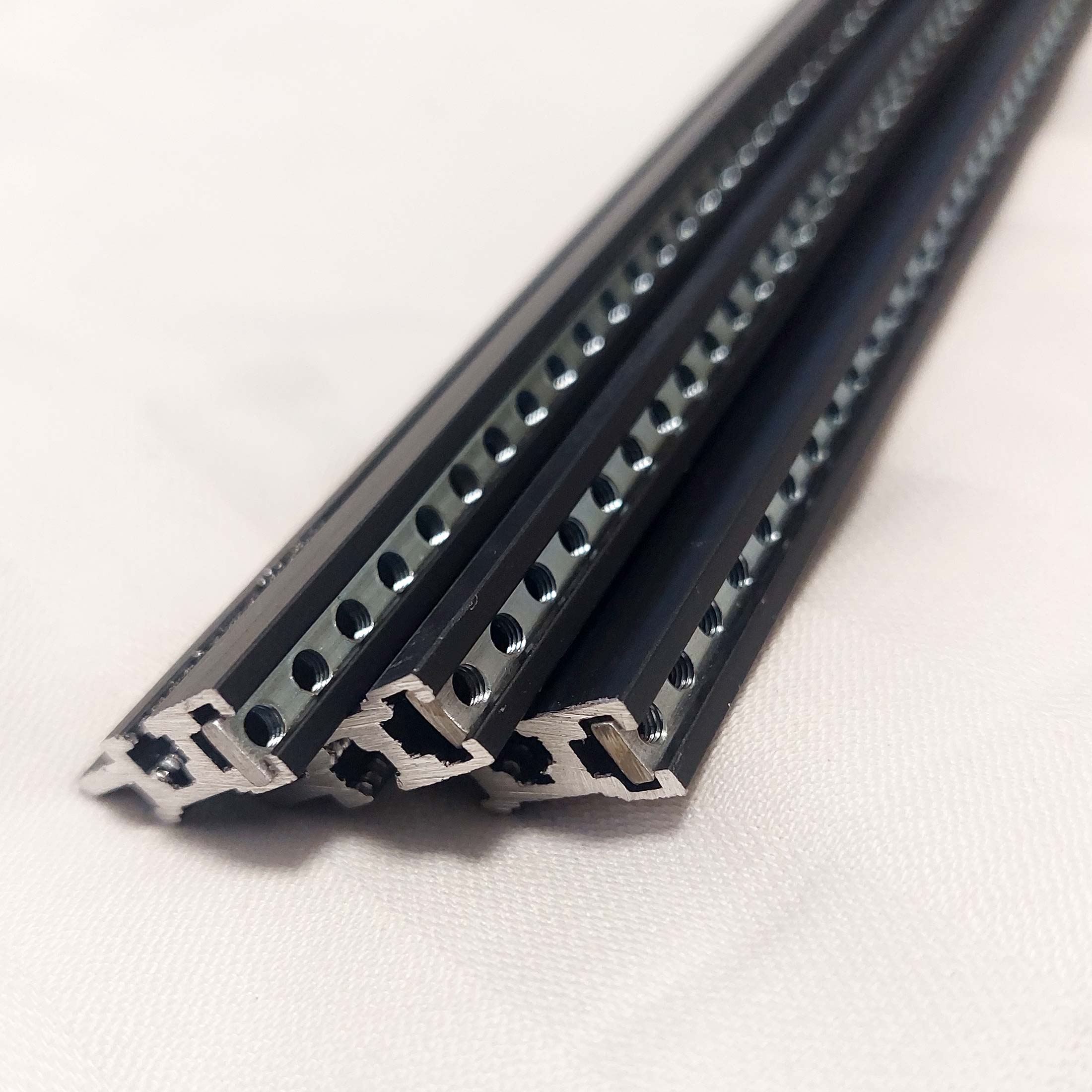 Eurorack Rails with Threaded Strips