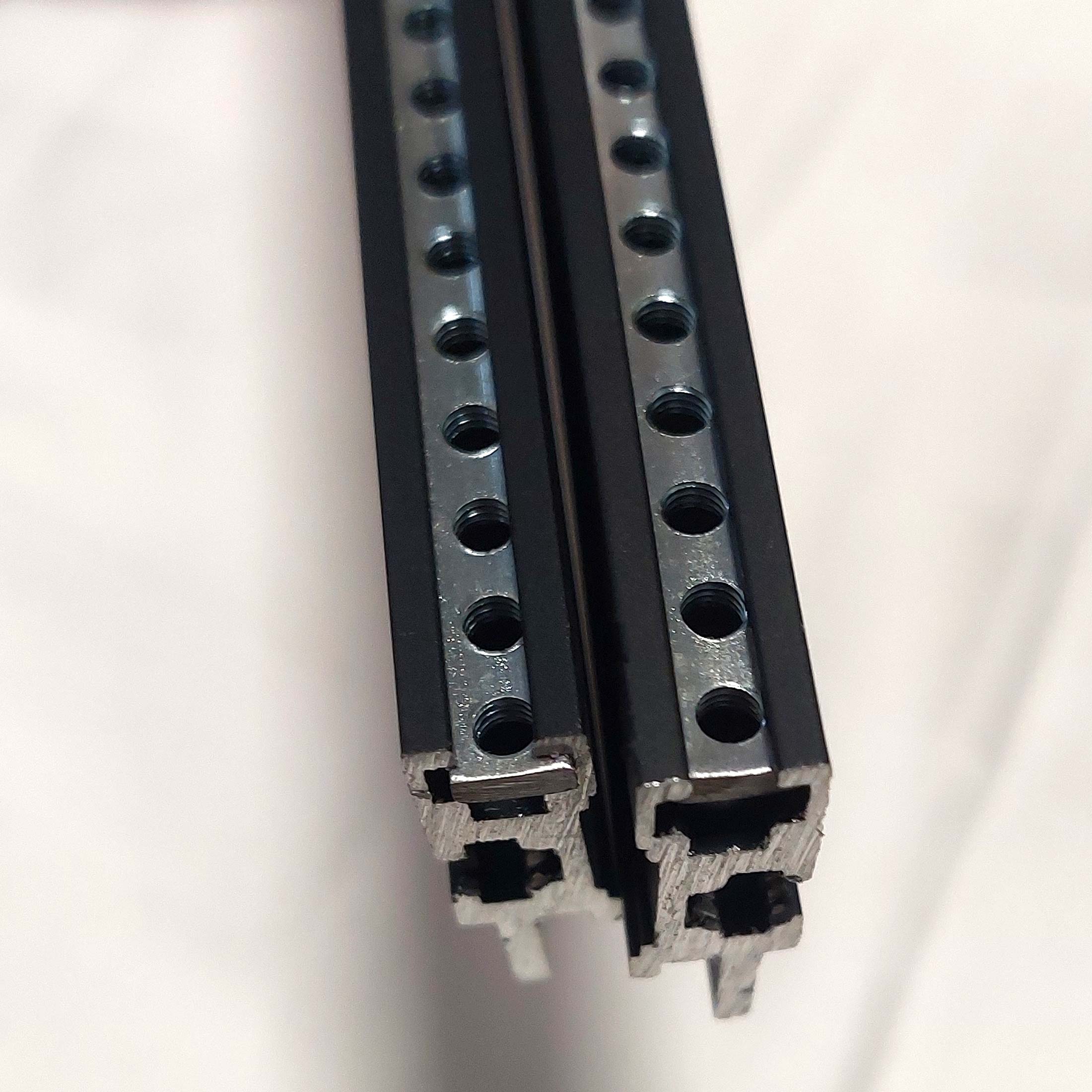 Eurorack Rails with Threaded Strips