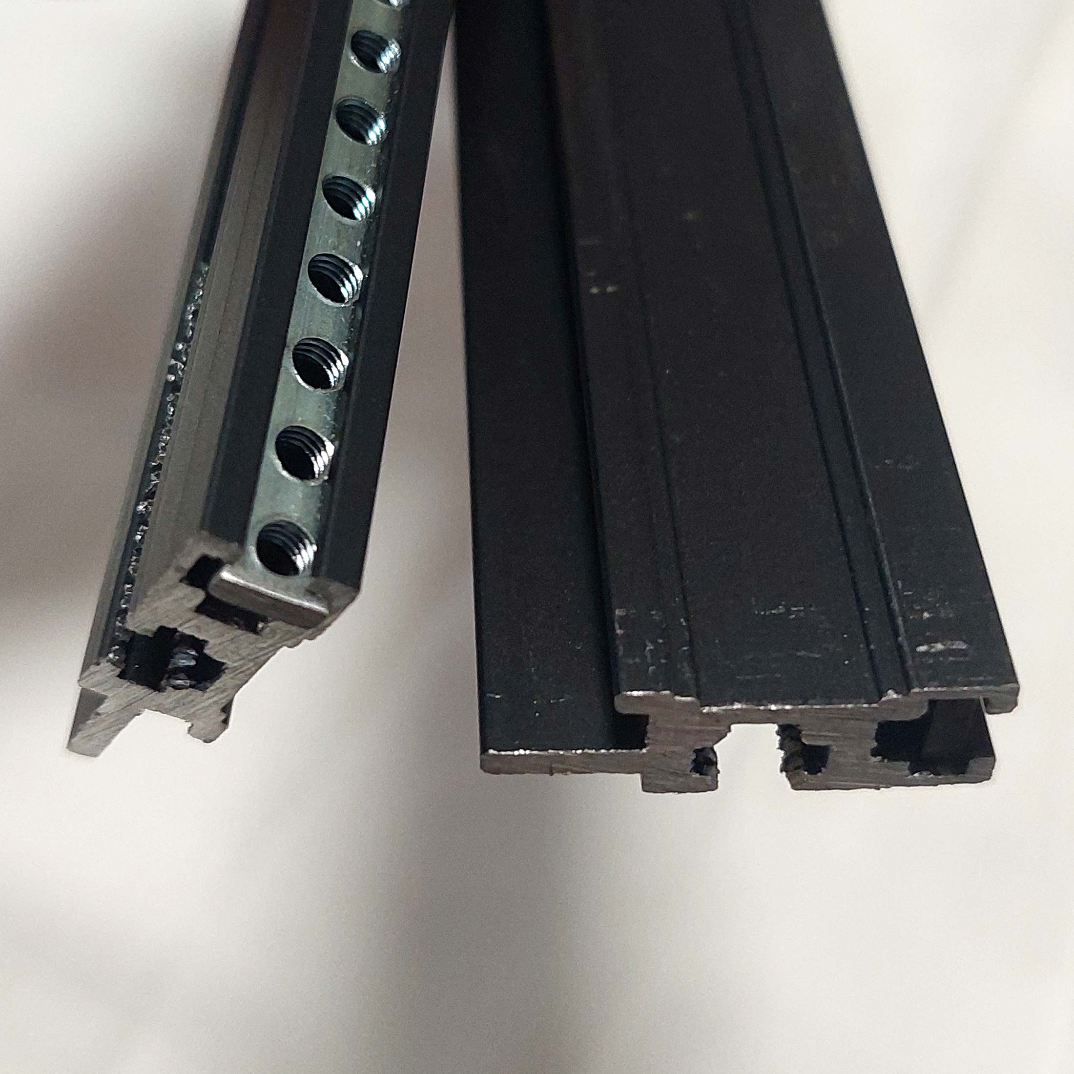 Eurorack Rails with Threaded Strips
