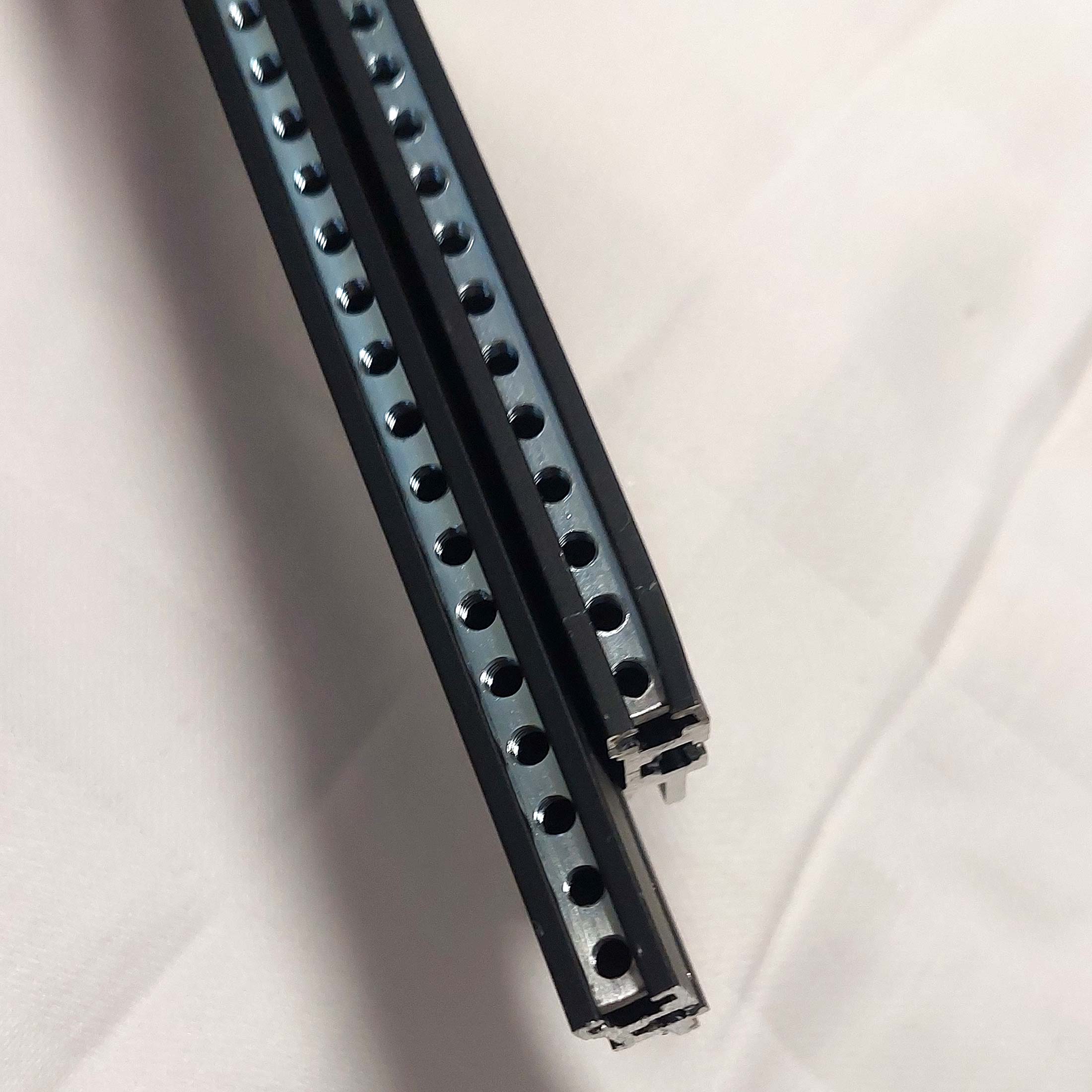 Eurorack Rails with Threaded Strips