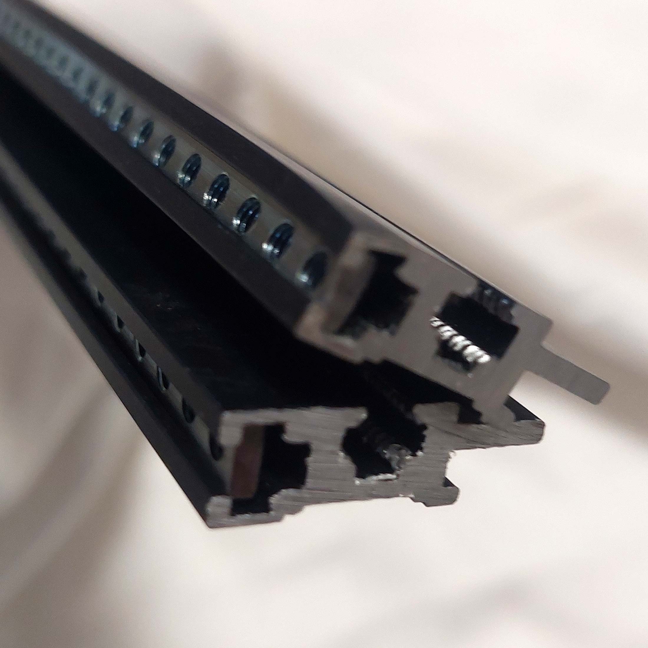 Eurorack Rails with Threaded Strips