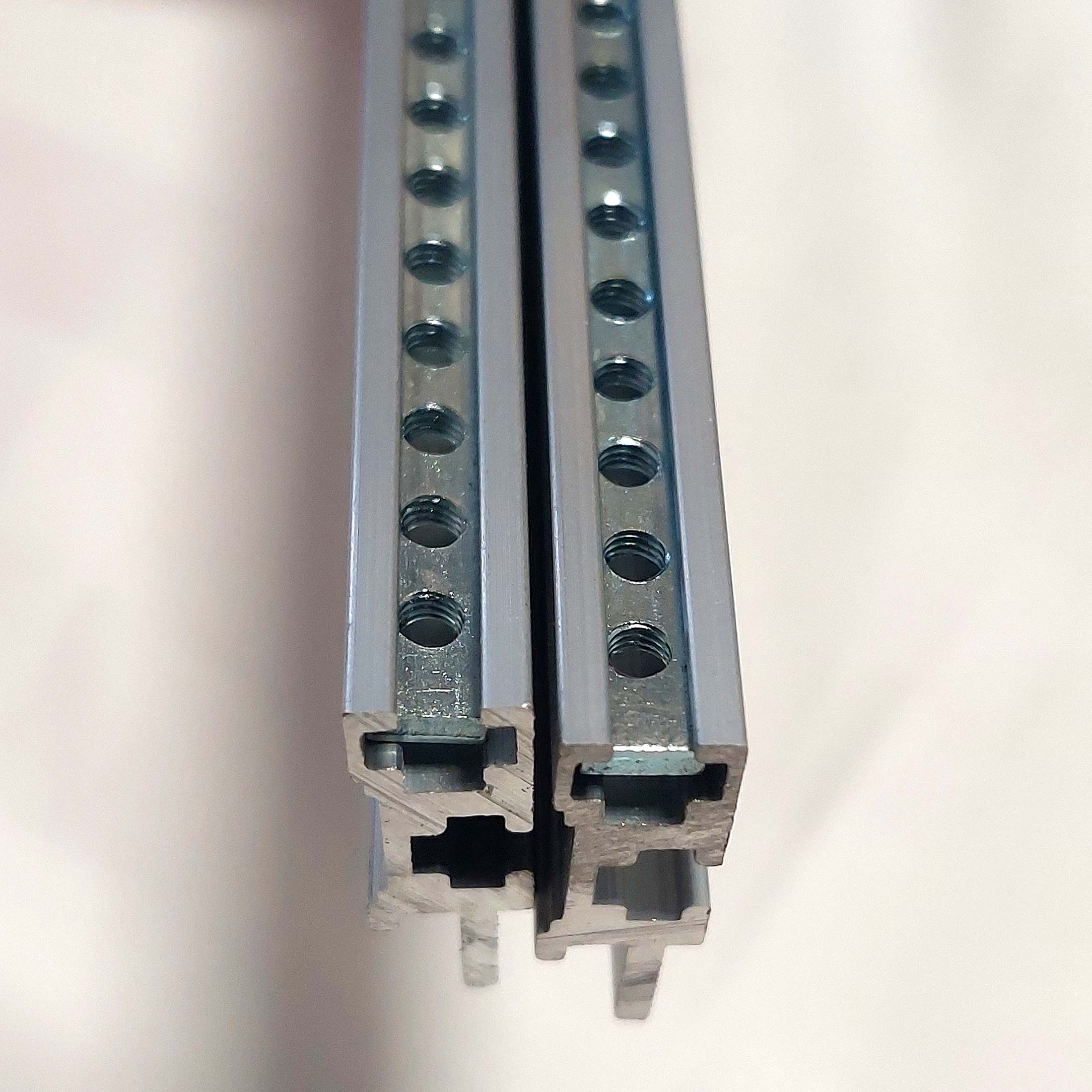 Eurorack Rails with Threaded Strips