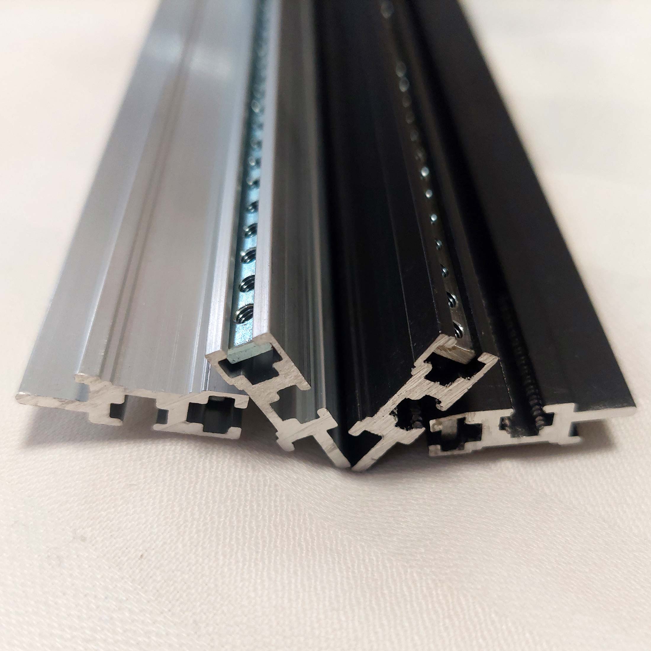 Eurorack Rails with Threaded Strips