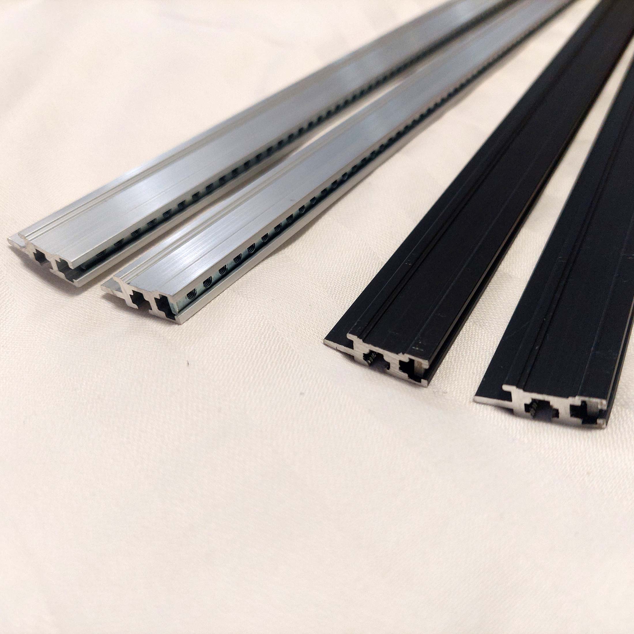 Eurorack Rails with Threaded Strips