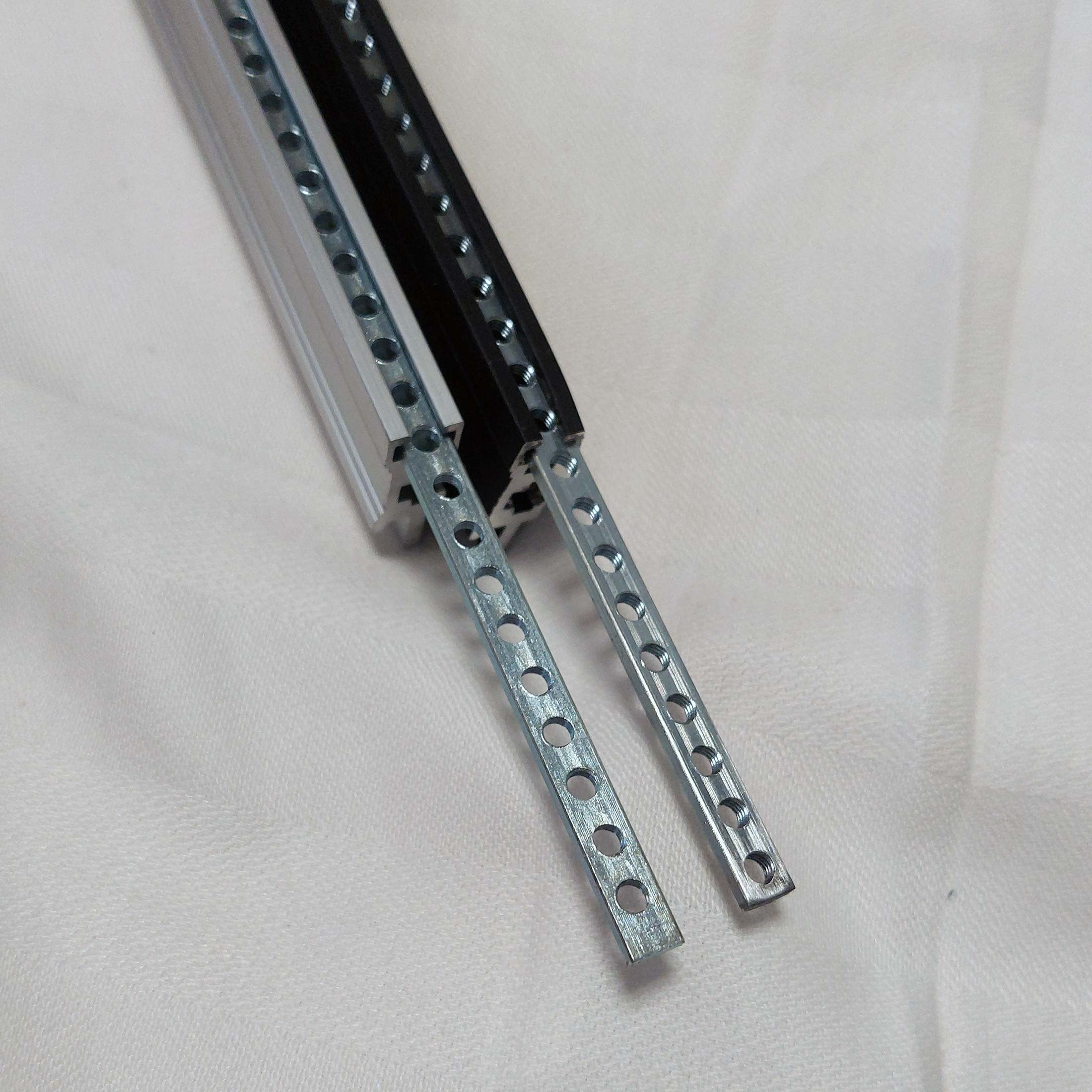 Eurorack Rails with Threaded Strips