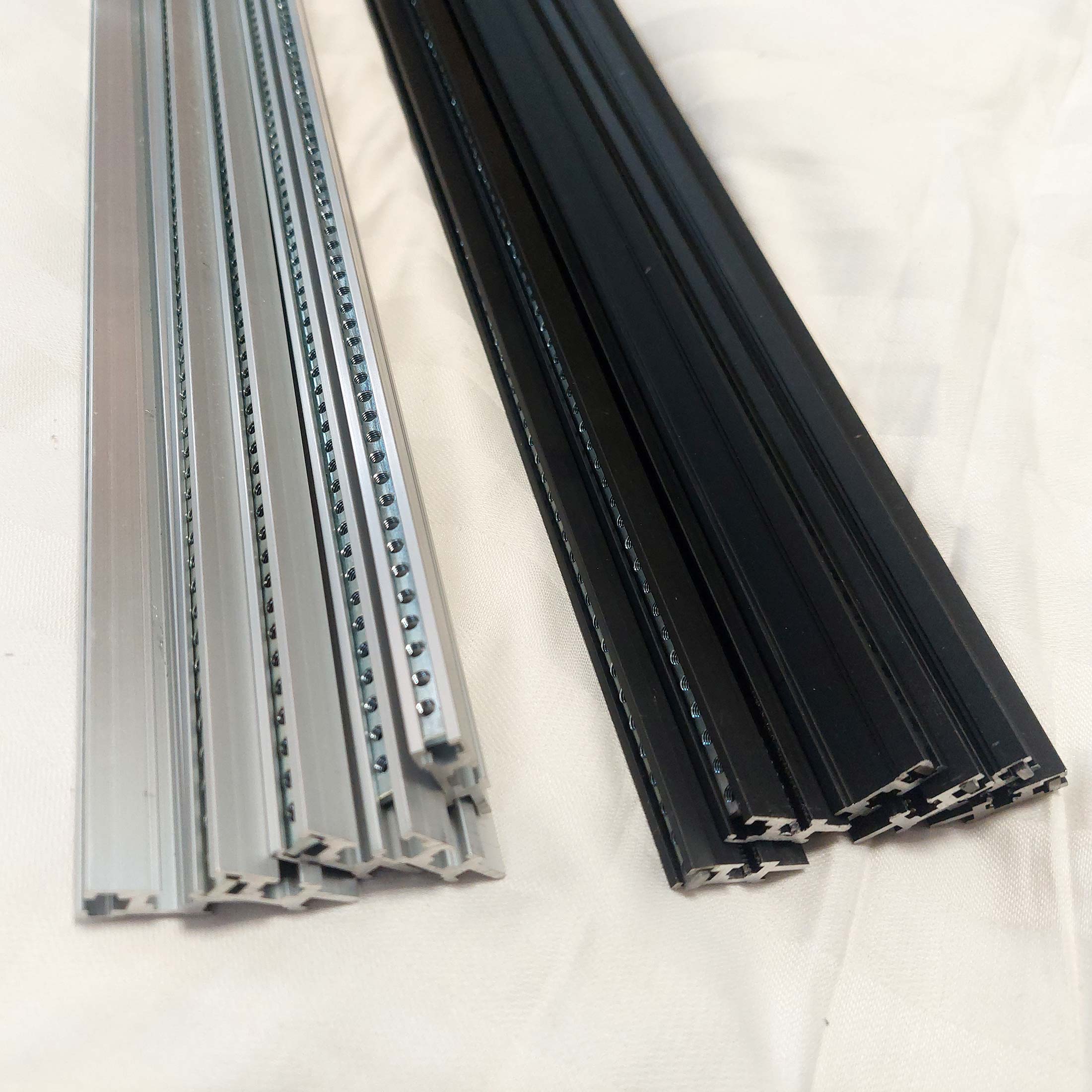 Eurorack Rails with Threaded Strips