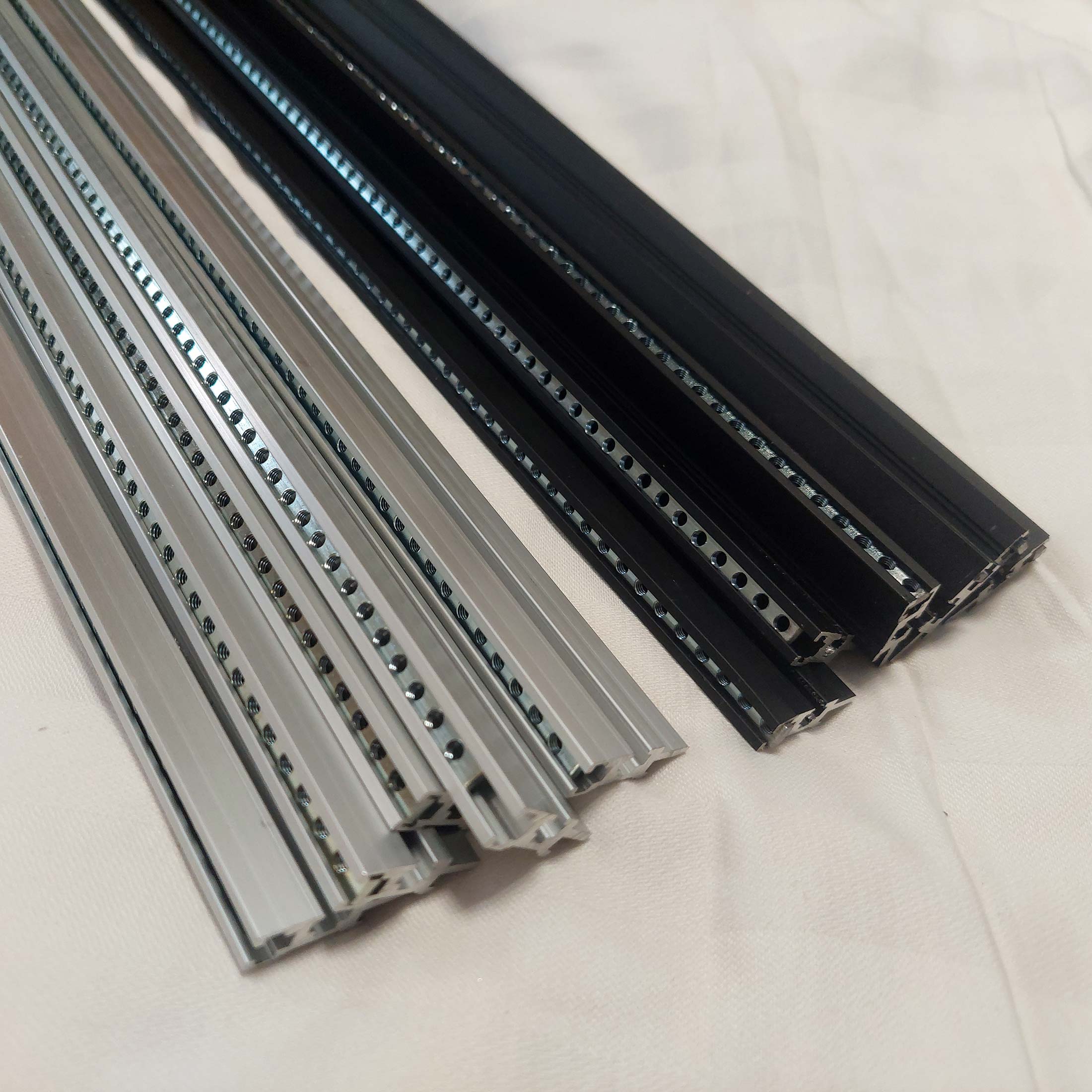 Eurorack Rails with Threaded Strips