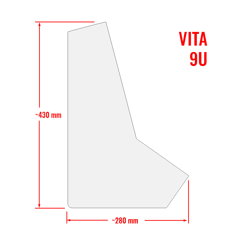 9U Eurorack Case Vita solid oak